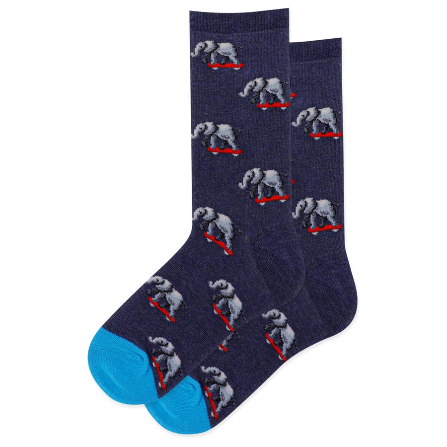 Skateboarding Elephant Kids Socks