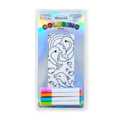 Dolphin Coloring Socks