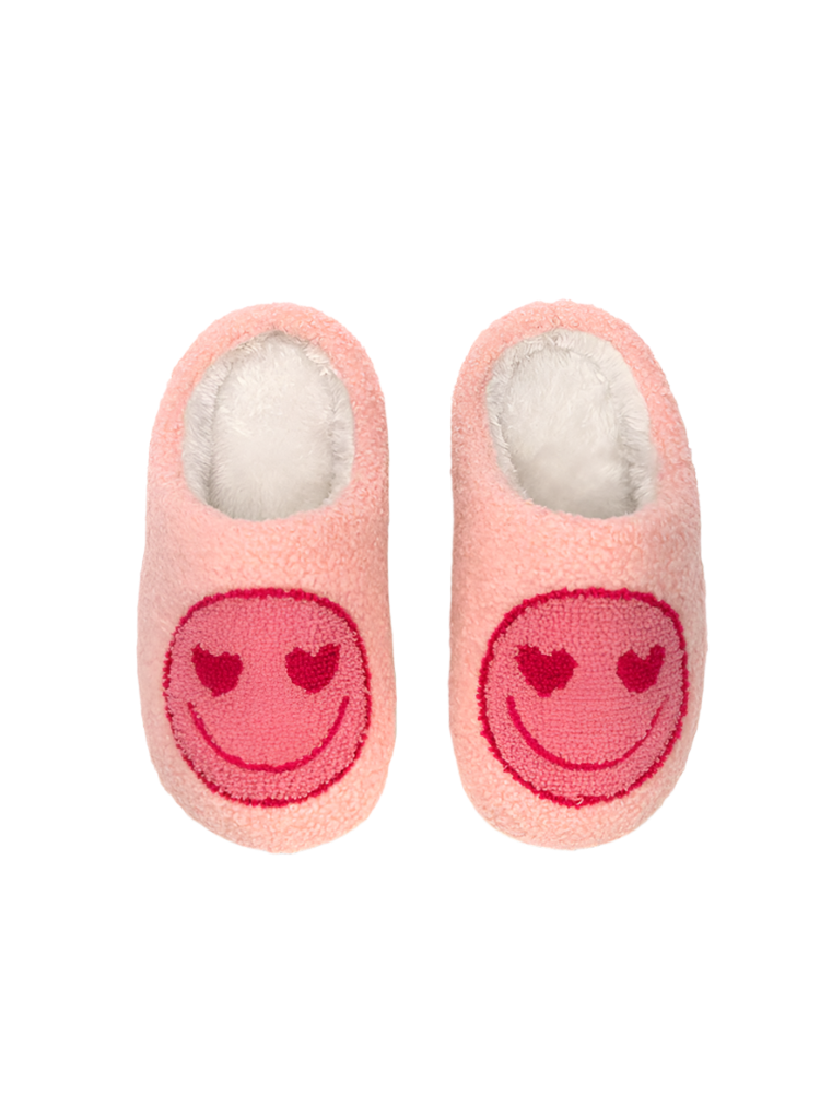 Kids Pink Happy Slippers