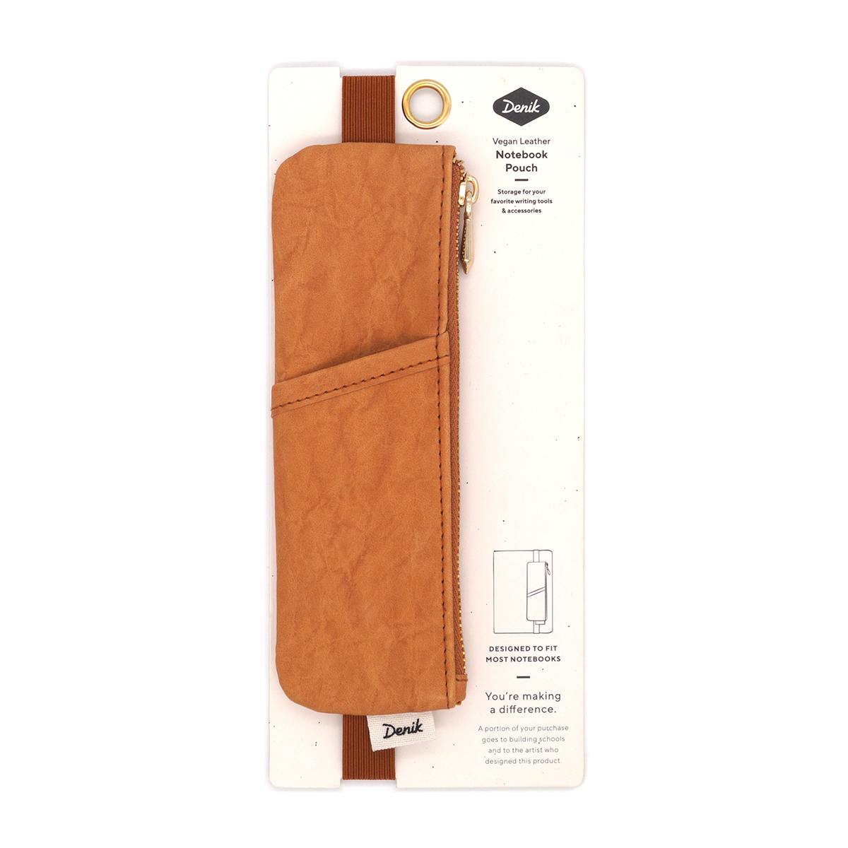 Caramel Embossed Notebook Pouch