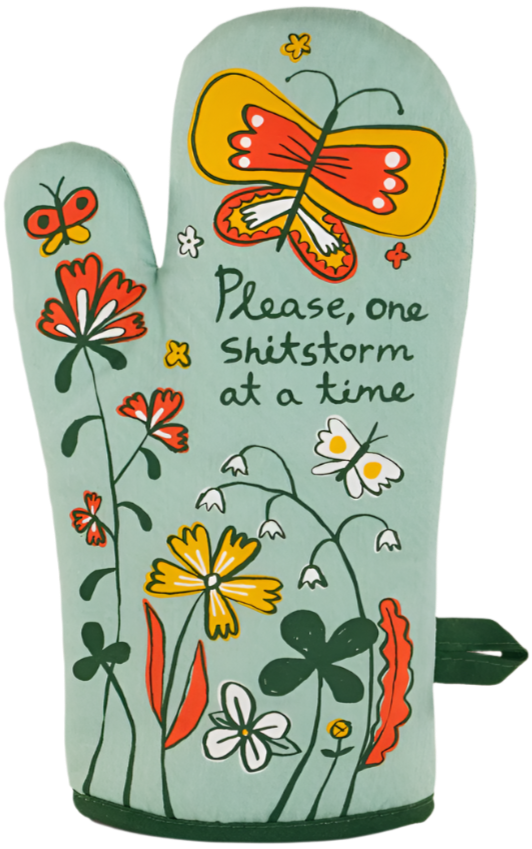 Please One at a Time Oven Mitt