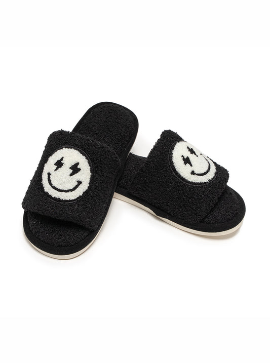Black Bolt Slide Slippers