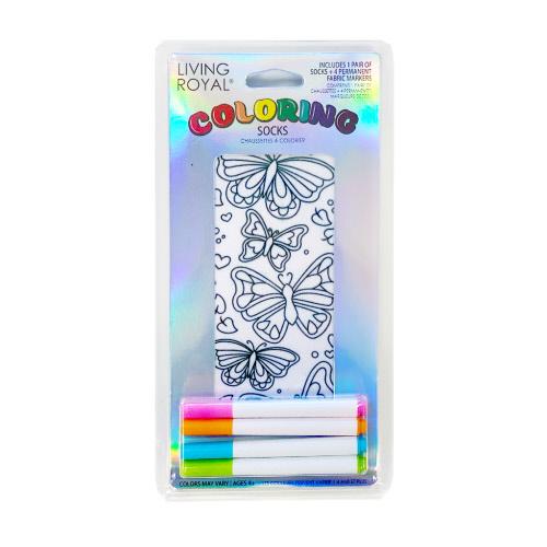 Butterfly Coloring Socks