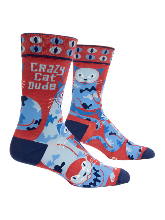 Crazy Cat Dude Men's Socks