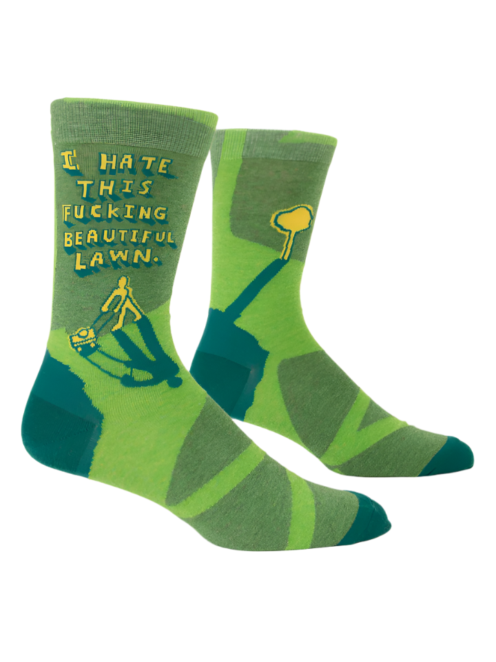 I Hate This Beautiful Fucking Lawn Men's Socks