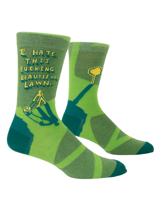 I Hate This Beautiful Fucking Lawn Men's Socks