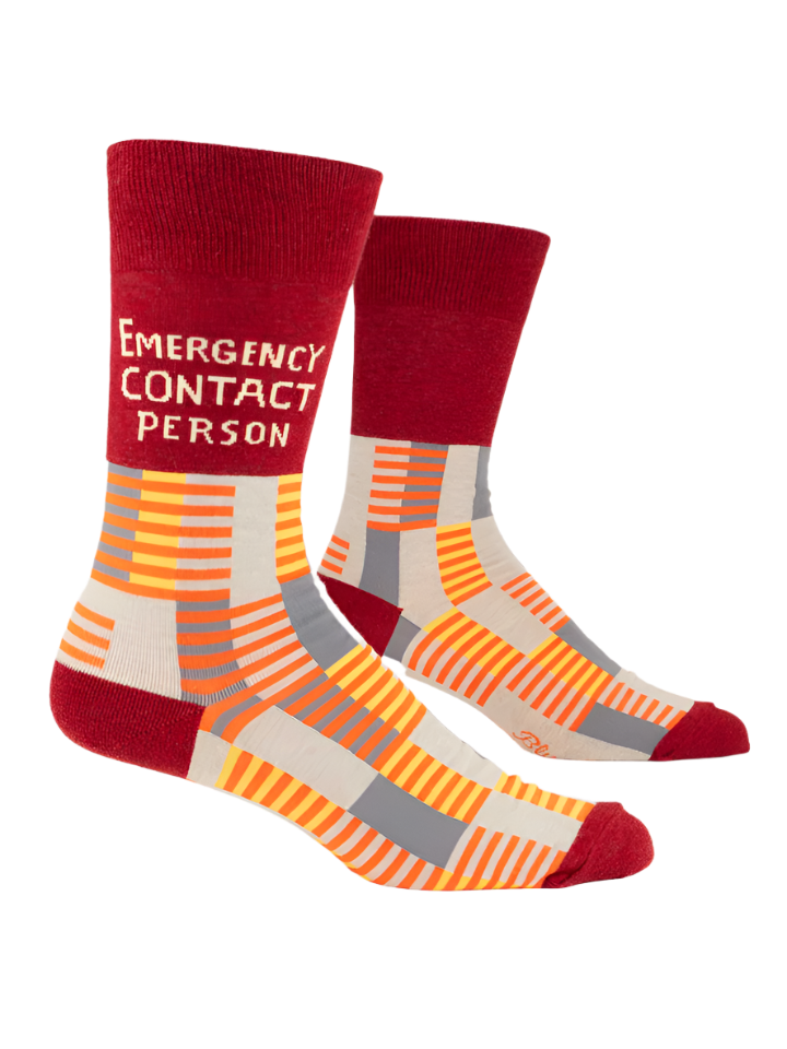 Emergency Contact Men's Socks