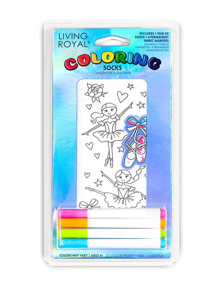 Ballerina Coloring Socks