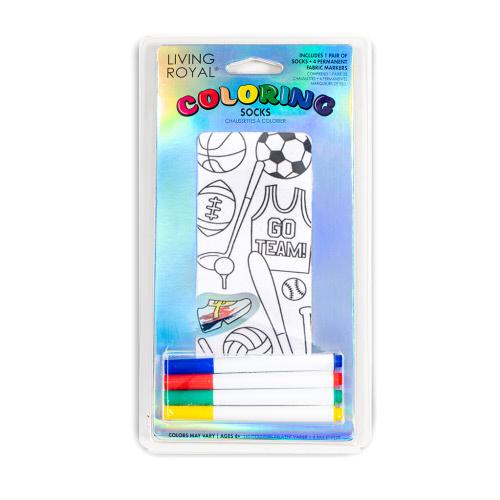 Sports Coloring Socks