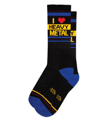 I Love Heavy Metal Socks