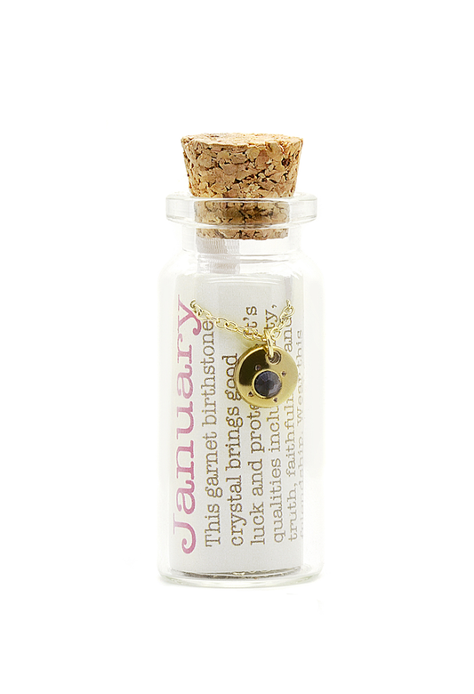 January Birthstone Bottle