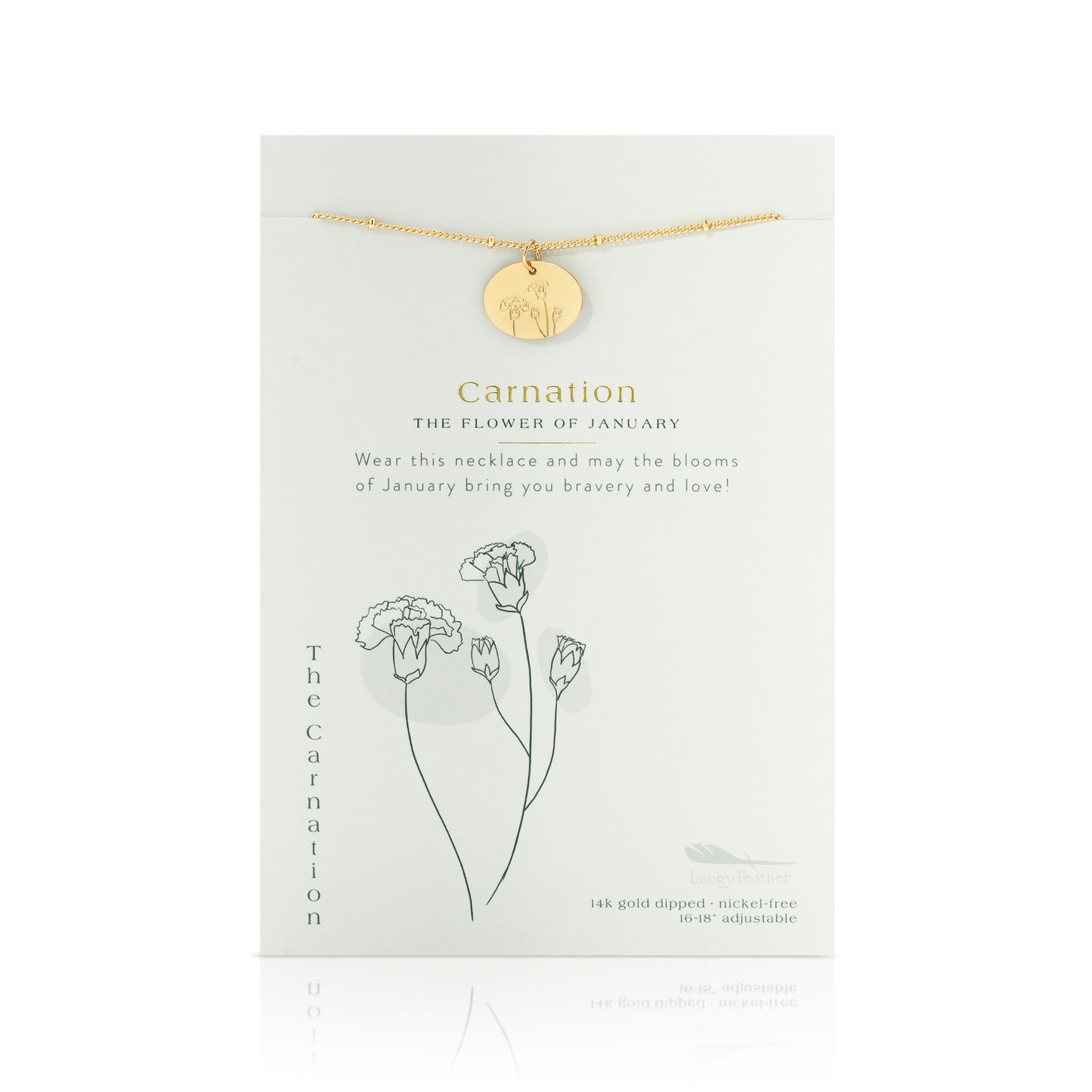 January Birth Flower Necklace