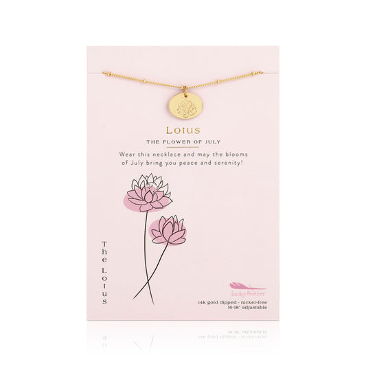 July Birth Flower Necklace