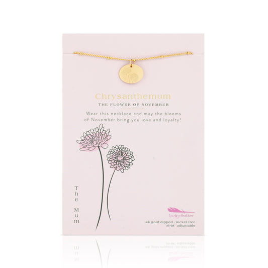 November Birth Flower Necklace