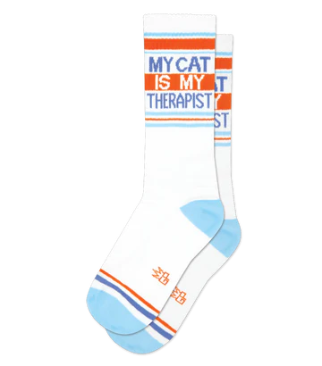 My Cat Is My Therapist Socks