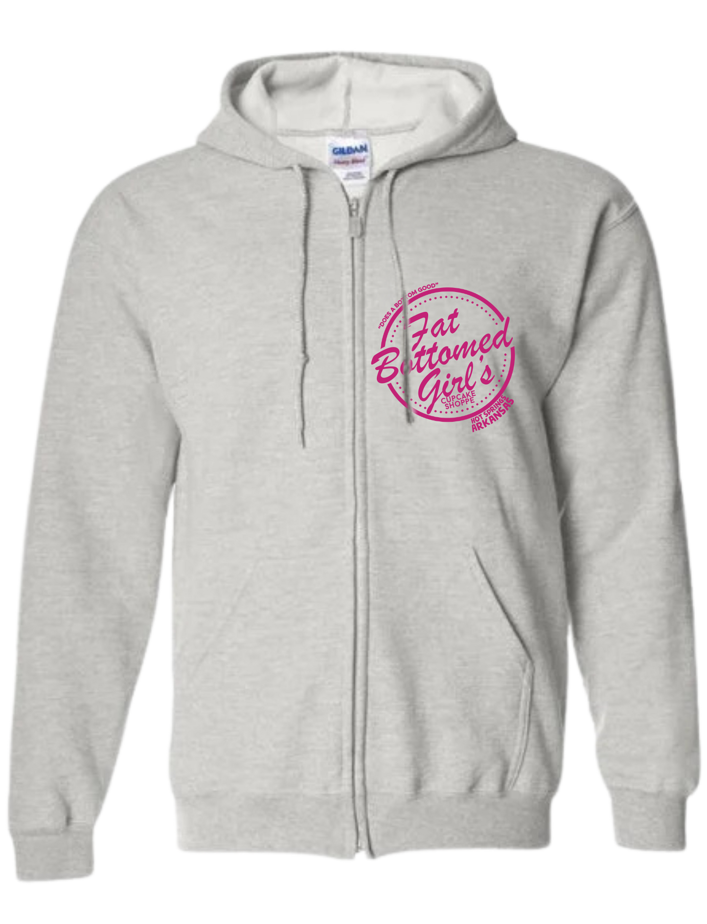 Grey and Pink Zip Up