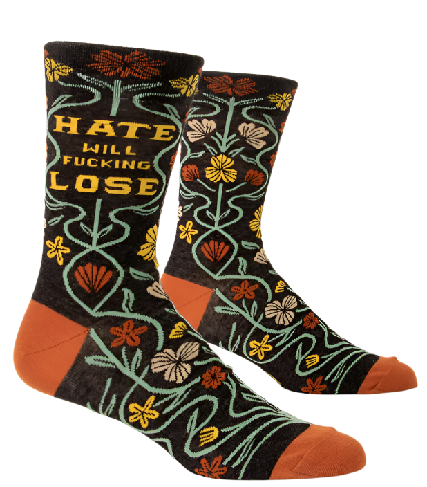 Hate Will Lose Men's Socks