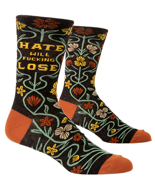 Hate Will Lose Men's Socks