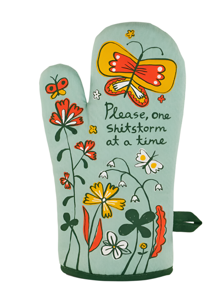 Please One at a Time Oven Mitt