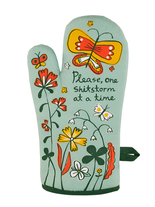 Please One at a Time Oven Mitt