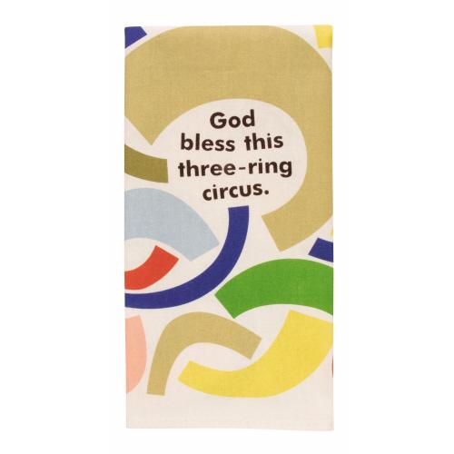 Three Ring Circus Dish Towel